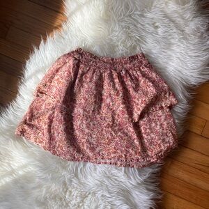 Old Navy Pink Floral Tiered Skirt